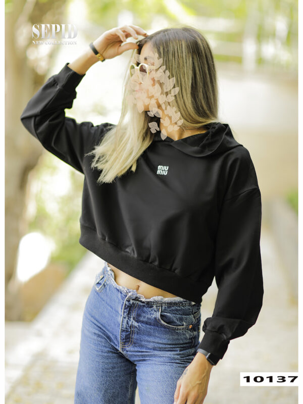 کراپ هودی MIU MIU